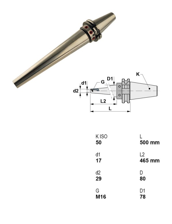 Picture of Canela Tool A11.315.50.16/500 CAT50 Screw On M16